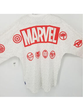 Disney Parks Marvel Spirit Jersey White with Red Size XL NWT